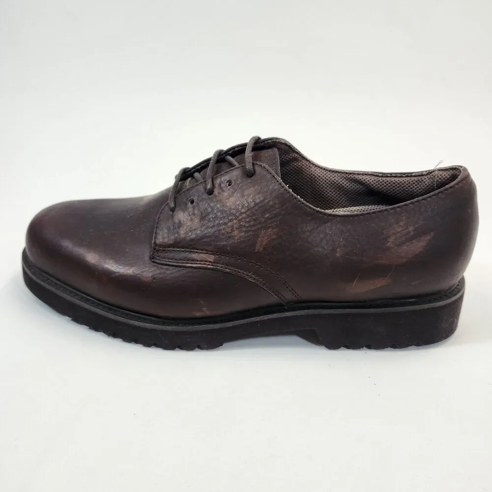 Bass Weejuns Derby Shoes Mens 10M Waterproof Leather Plain Toe Comfort Oxford